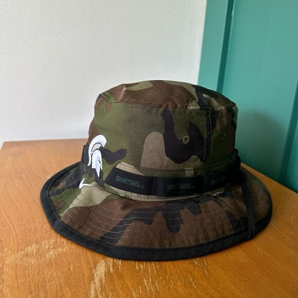 Nike Michigan State Spartans Boonie Performance Allover Camo Print Embroidered B - Picture 6 of 12